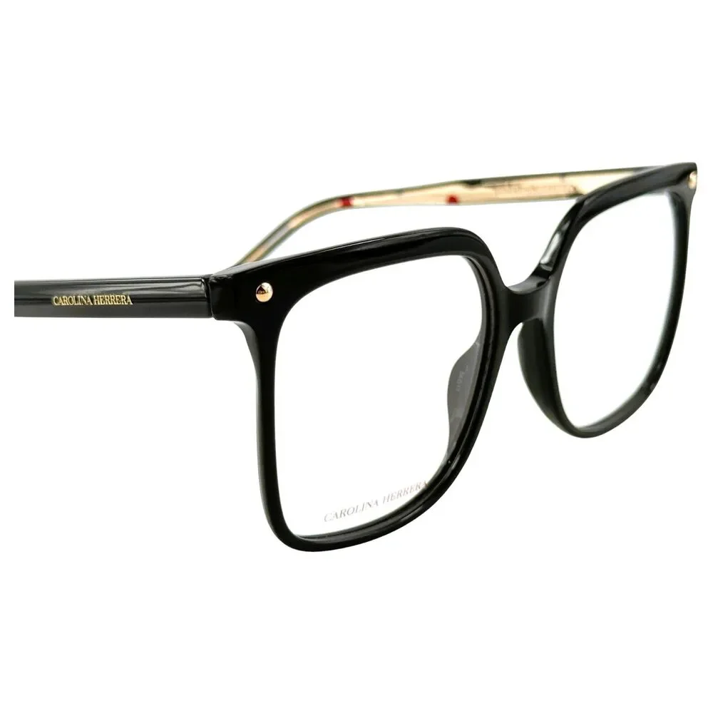Carolina Herrera CH0011 Womens Plastic Eyeglass Frame 807 Black 54-17 w Case